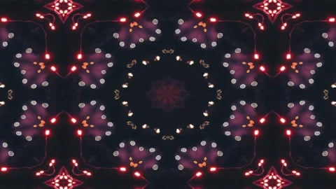 A symmetrical, abstract design featuring vibrant colors and intricate pattern Stock Footage 292594785