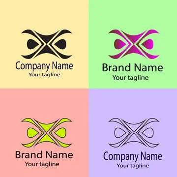 Symmetrical Abstract Eye logo Stock Illustration