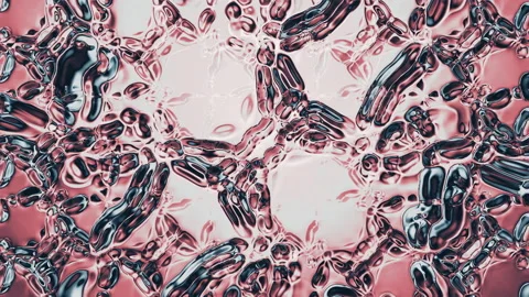 Symmetrical abstract figure of drops transforms and moves 스톡 동영상 134381747