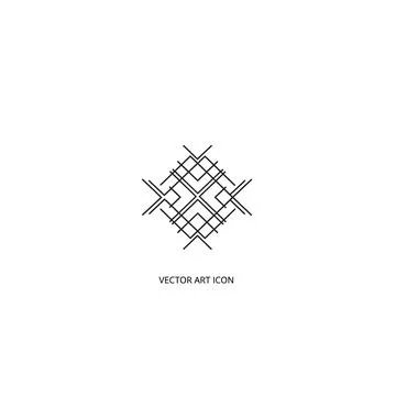 Symmetrical abstract geometric pattern - minimalist vector artwork design 스톡 일러스트