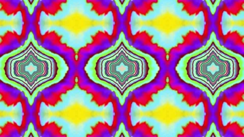 Symmetrical Abstract Kaleidoscope Pattern with Bright Colors Vídeos de archivo 337956693