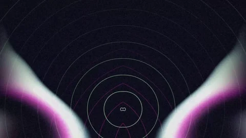 Symmetrical Abstract Light Waves and Concentric Arches Vidéo 337444873
