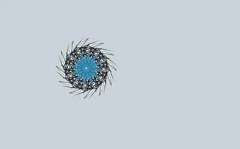 Symmetrical Abstract Line Art Pattern Stock Illustration