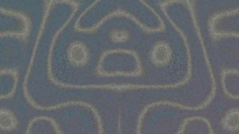 Symmetrical abstract pattern with dark blue and white swirling lines a dark Stock Footage 335184095