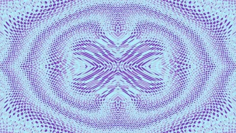 Symmetrical abstract pattern with purple dots and light blue background Stock-Footage 334656316