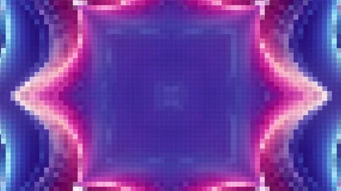 Symmetrical Abstract Pixel Grid Motion Background Video stock 316194807