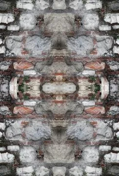 Symmetrical Abstract Stone Pattern. Design Background. Stylish backdrop Stock Photos