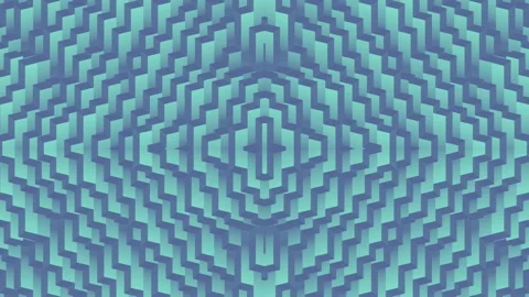 Symmetrical background with loop animation geometric shapes. 3d rendering 4K Stock Footage 252559000