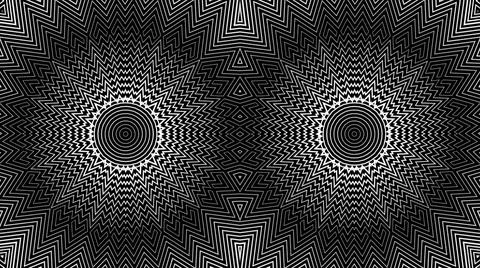 Symmetrical background with sharp and bright shapes Illustrazione stock