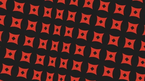 Symmetrical black and red grid pattern with repeating squares and rectangles Stock Footage 258943985