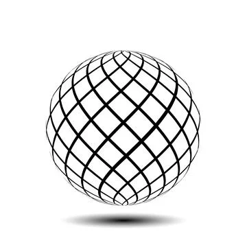 Symmetrical black ball vector Stock Illustration