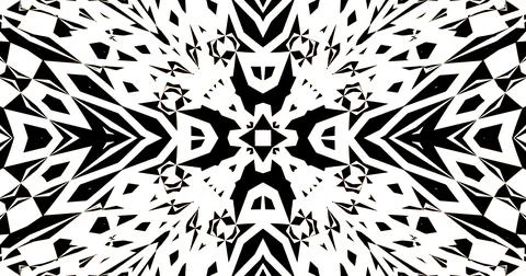 Symmetrical Black White Pattern Background Pixels Modern Abstract Illustrazione stock