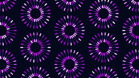Symmetrical blue circle pattern on black background perfect for web designs Stock Footage 279588778