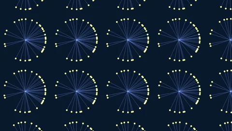 Symmetrical blue dot pattern on dark background 動画素材 311601968