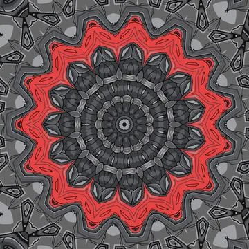 Symmetrical colorful kaleidoscopic pattern for design and background Stock Illustration