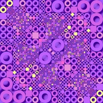Symmetrical composition of circles and squares forming complex patterns 스톡 일러스트
