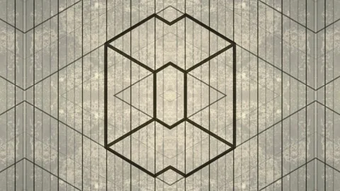 Symmetrical composition of dark geometric shapes. 3d rendering 4K Stock Footage 295843697
