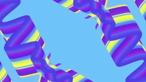 Symmetrical composition of gently curving colored figures Stock Footage 305445166