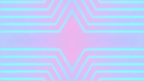 Symmetrical composition of neon blue rays of light. 3d rendering animation 4K Stock Footage 236637602