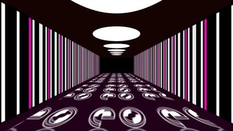 Symmetrical corridor perspective screen. Illustrazione stock