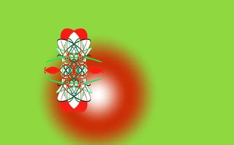 Symmetrical Curved Abstract Pattern Stock Illustration