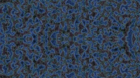 Symmetrical Dark Blue Cybernetic Tech Matrix Stock Footage 329290147