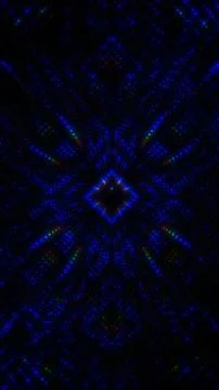 Symmetrical deep blue geometric dotted tunnel optical illusion 스톡 일러스트