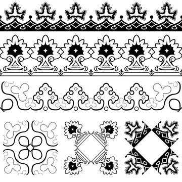 Symmetrical design elements symmetrical design elements against white back... 写真素材