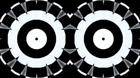 Symmetrical design featuring circular shape with pen tip Stock Illustration