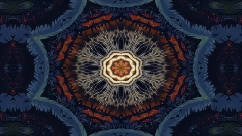 A symmetrical design featuring tiger stripes and vibrant colors, creating a.. Stock Footage 292595329