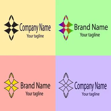 The Symmetrical Diamond: Balanced Precision and Geometric Elegance logo Stock Illustration