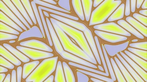 Symmetrical digital loop animation of bright organic structure. 3d rendering 4K Vídeo Stock 283327916
