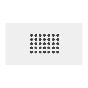 Symmetrical dot grid pattern vector graphic with round black circles and poin 스톡 일러스트