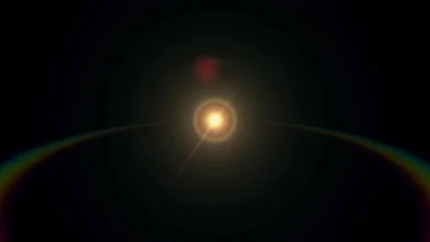 Symmetrical explosion flash lights optical lens flares transition shiny Stock Footage 84792116