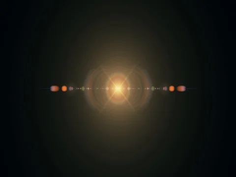 Symmetrical explosion flash lights optical lens flares transition shiny Stock Footage 84792653