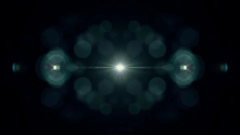Symmetrical explosion flash lights optical lens flares transition shiny Stock Footage 84793401