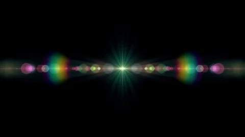 Symmetrical explosion flash lights optical lens flares transition shiny Stock Footage 84793916