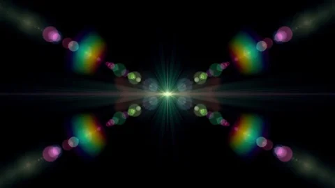 Symmetrical explosion flash lights optical lens flares transition shiny Stock-Footage 84794077