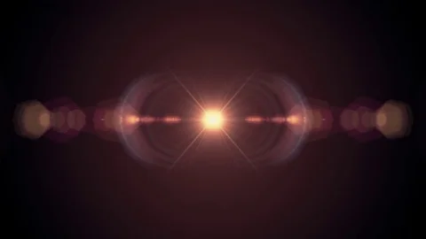 Symmetrical explosion flash lights optical lens flares transition shiny Video stock 84795454