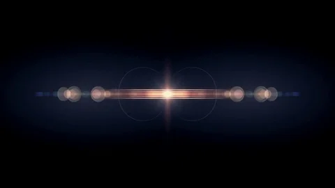 Symmetrical explosion flash lights optical lens flares transition shiny Stock Footage 84795723
