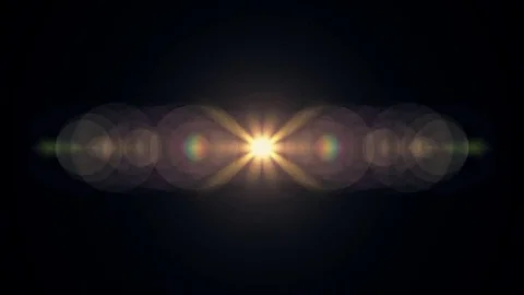Symmetrical explosion flash lights optical lens flares transition shiny Stock Footage 84797539