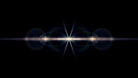 Symmetrical explosion flash lights optical lens flares transition shiny Stock-Footage 84799422