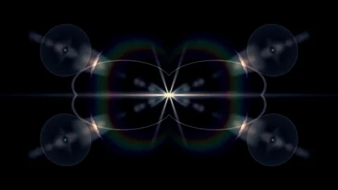 Symmetrical explosion flash lights optical lens flares transition shiny Stock-Footage 84800245