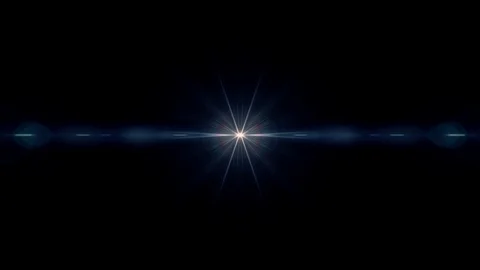 Symmetrical explosion flash lights optical lens flares transition shiny Video stock 84800598