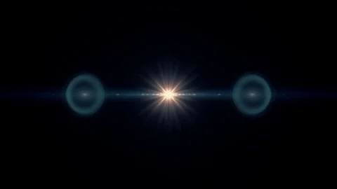 Symmetrical explosion flash lights optical lens flares transition shiny Stock Footage 84801123