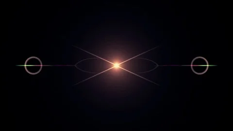 Symmetrical explosion flash lights optical lens flares transition shiny Stock Footage 84801525