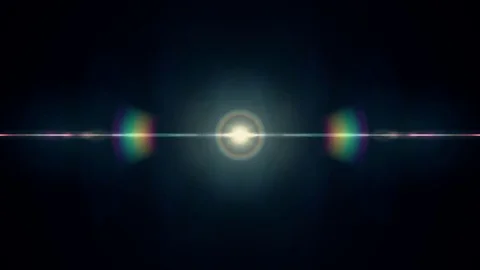 Symmetrical explosion flash lights optical lens flares transition shiny Stock Footage 84801652