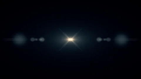 Symmetrical explosion flash lights optical lens flares transition shiny Video stock 84803517