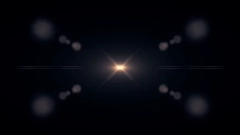 Symmetrical explosion flash lights optical lens flares transition shiny Stock Footage 84803624