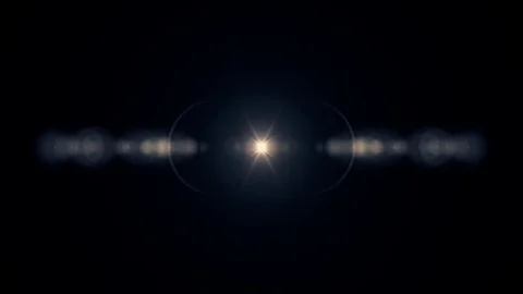 Symmetrical explosion flash lights optical lens flares transition shiny Video stock 84821809